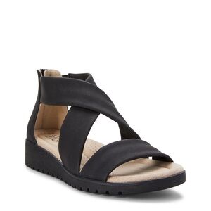 Women's Earth Spirit Black memory foam platform gladiator Sandals 8